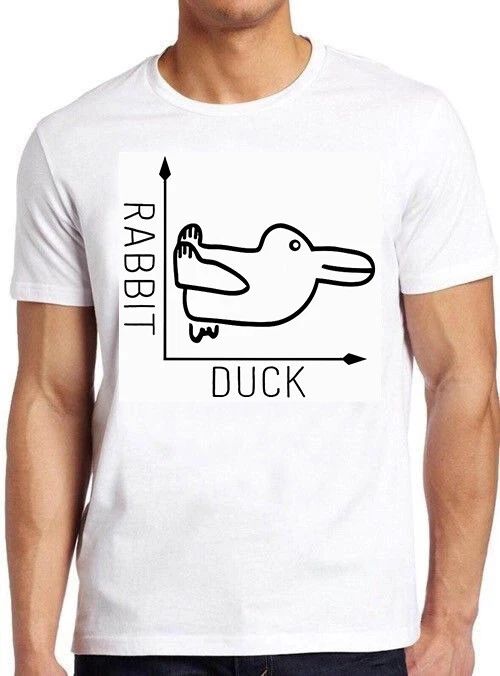 Rabbit Duck Illusion T Shirt Meme Funny Gamer Cult Movie Music Gift Tee 553