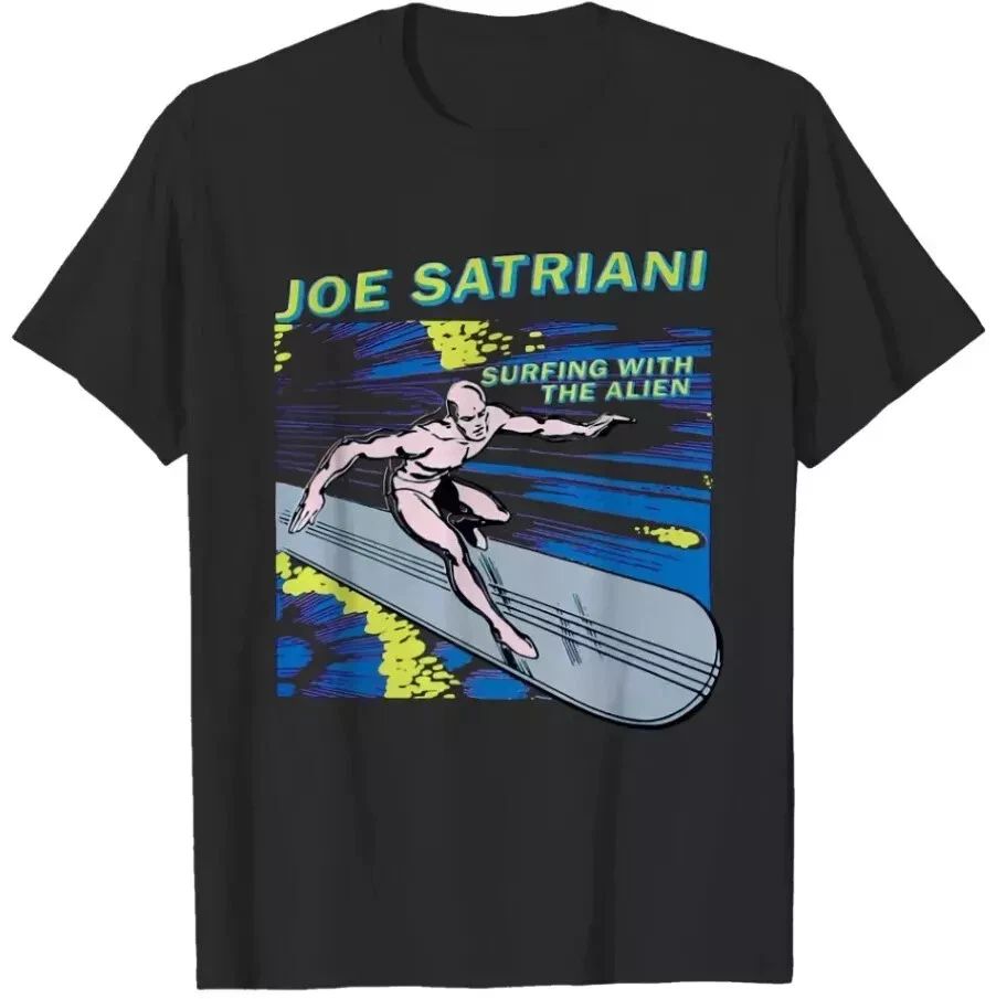 Joe Satriani Surfing T-Shirt Black Unisex Short Sleeve S-345XL - Free Shippin...