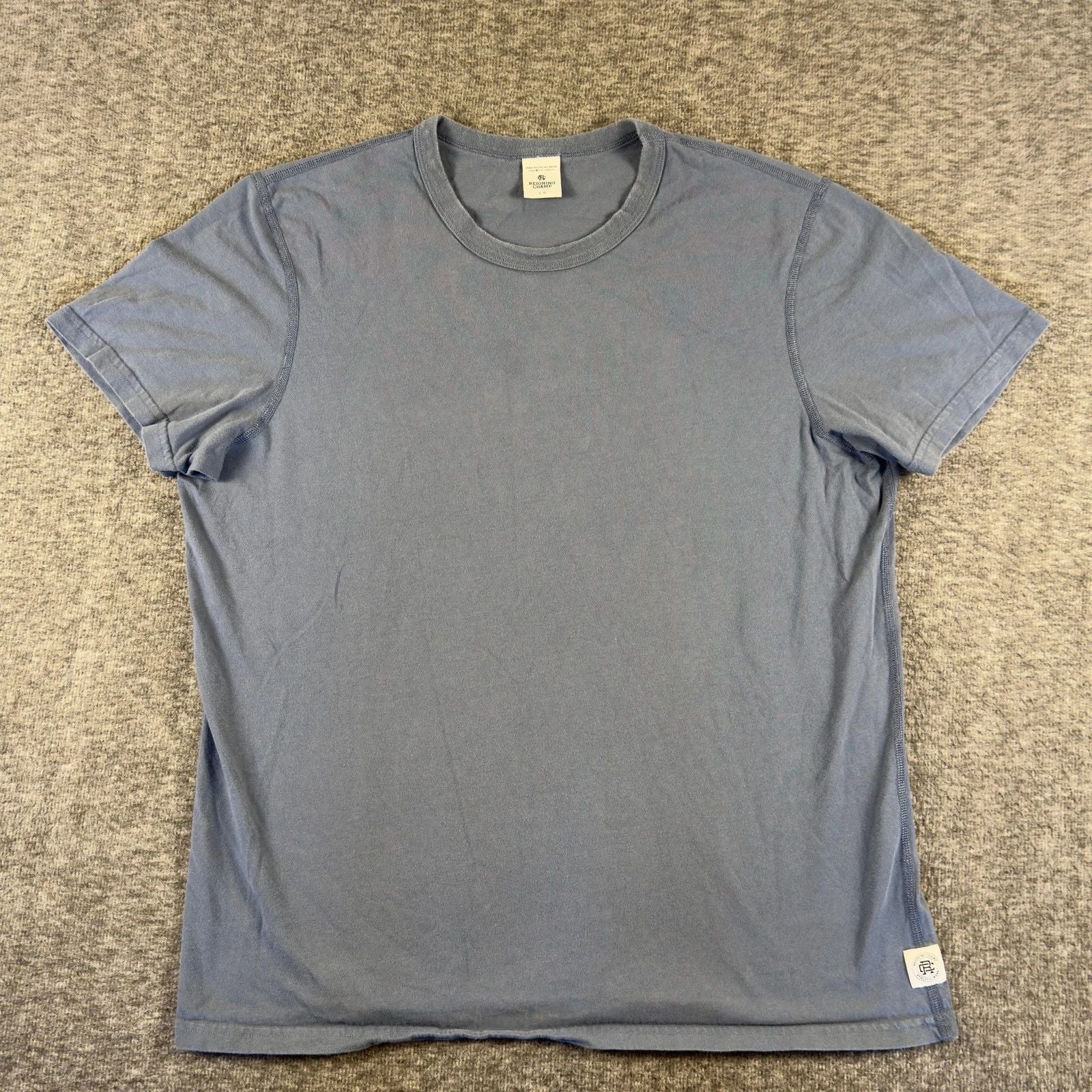 Reigning Champ Shirt Mens Large Blue Crewneck Tee T-Shirt Soft Casual Canada