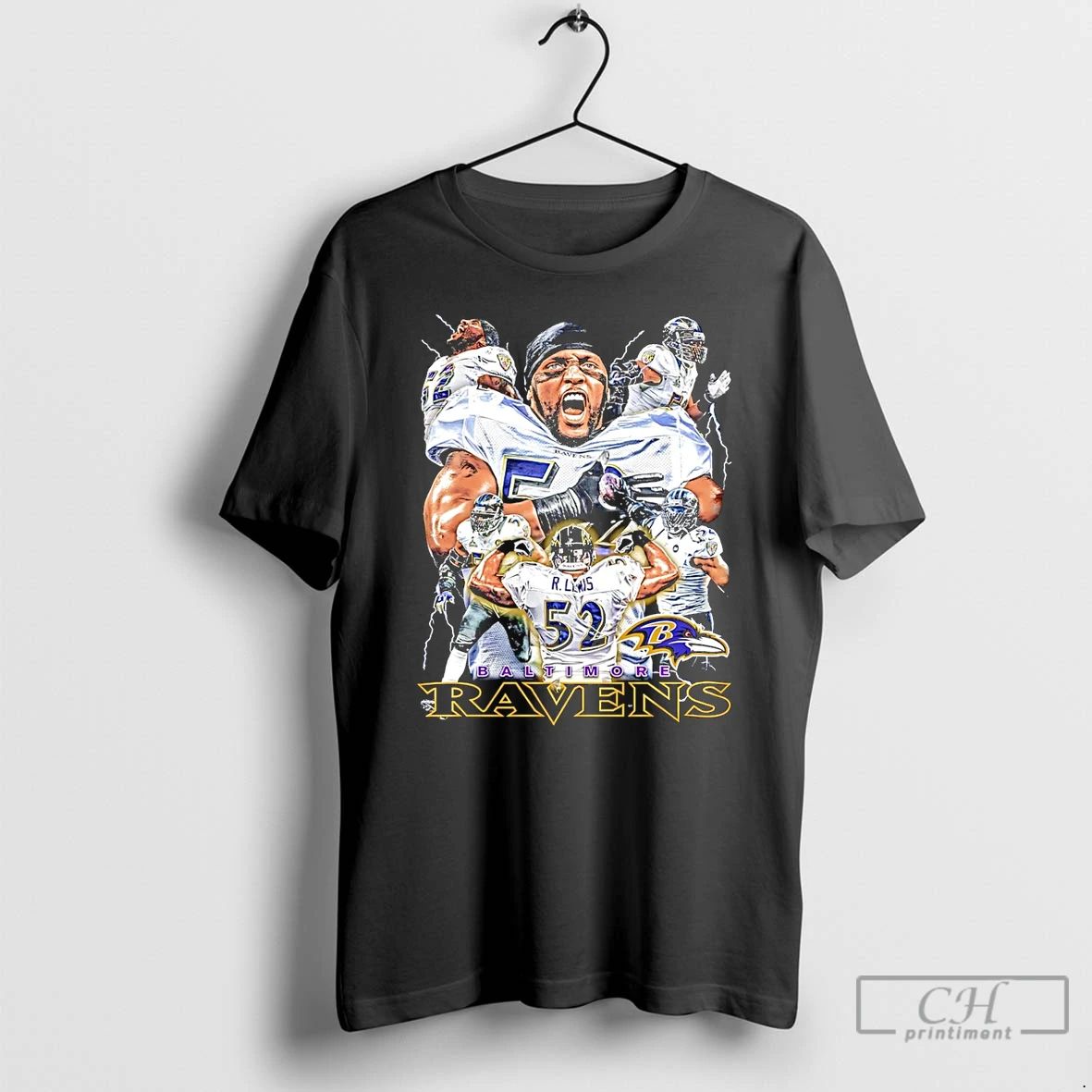 Classic Ray Lewis Baltimore Ravens Graphic T Shirts Hoodie Longsleeve