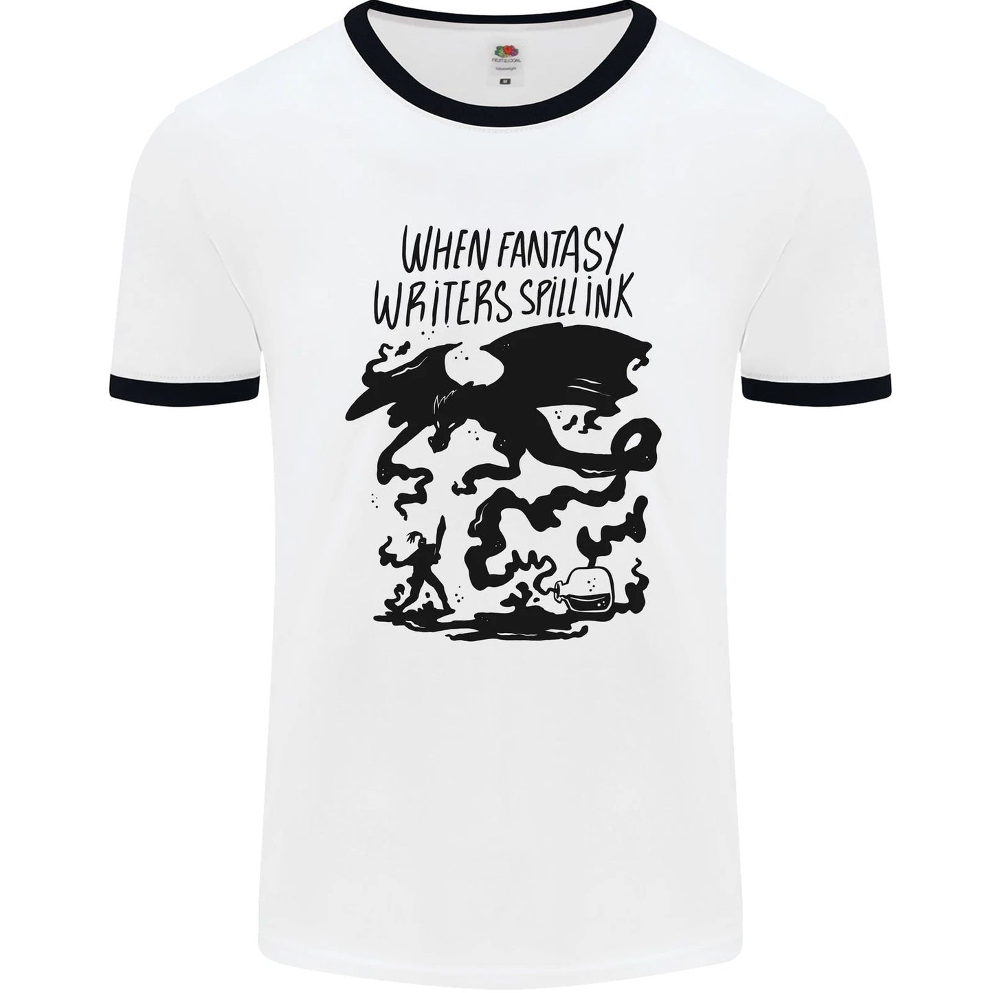 Fantasy Writer Author Novelist Dragons Mens Ringer T-Shirt