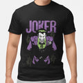 Joker Villain Graphic T Shirt Dark Comic Style Purple Green Unisex Tee
