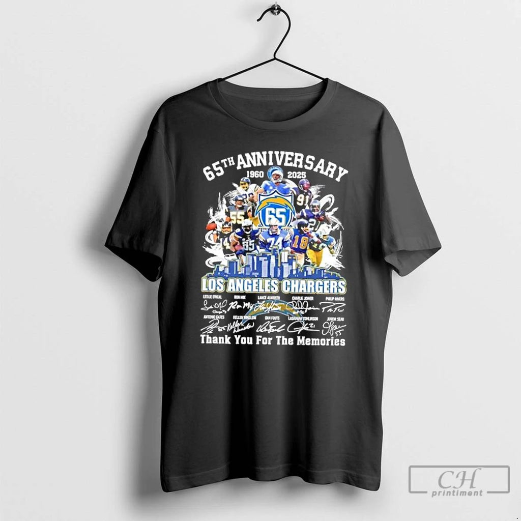 Classic 65th Anniversary 1960 2025 Los Angeles Chargers Legends Thank You For The Memories Skyline