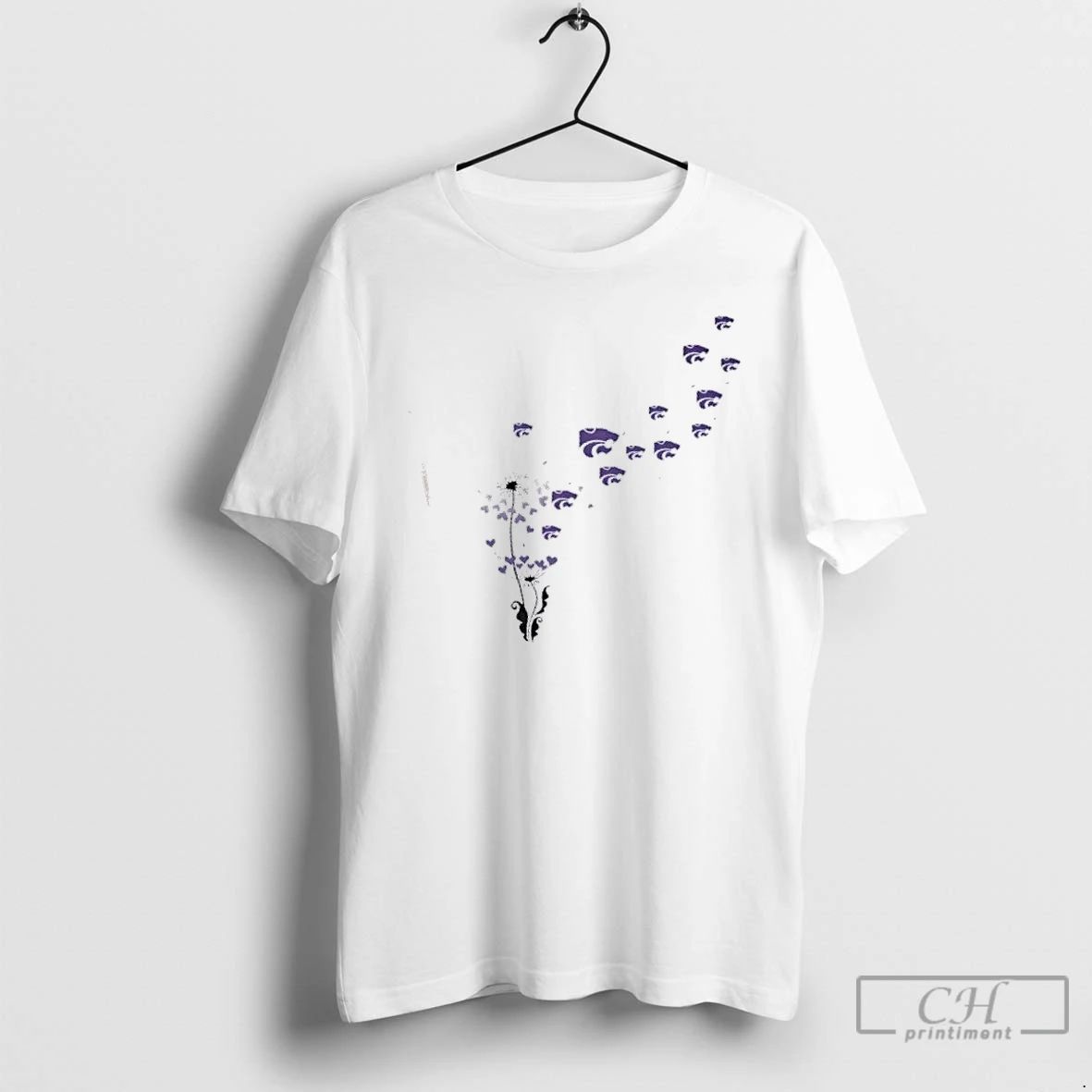 Classic Dandelion Flower Kansas State Wildcats Football Logo T Shirts