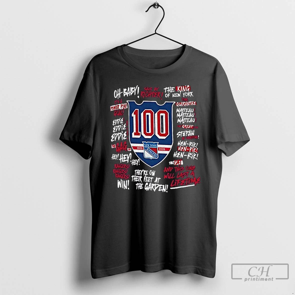 Premium New York Rangers 100 Years Oh Baby The King Of New York Hen Rik