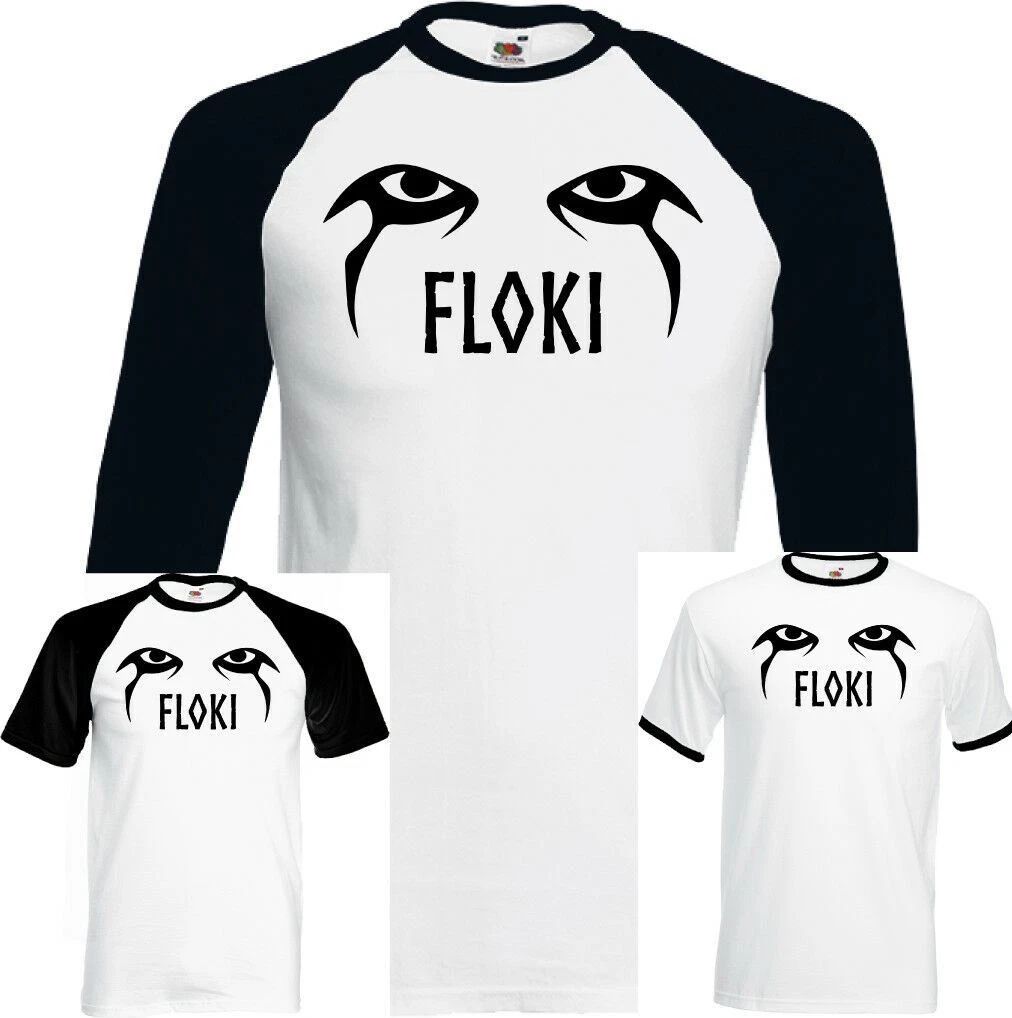 Floki T-Shirt Vikings Eyes Mens Funny The TV Show Programme Ragnar Odin Valhalla