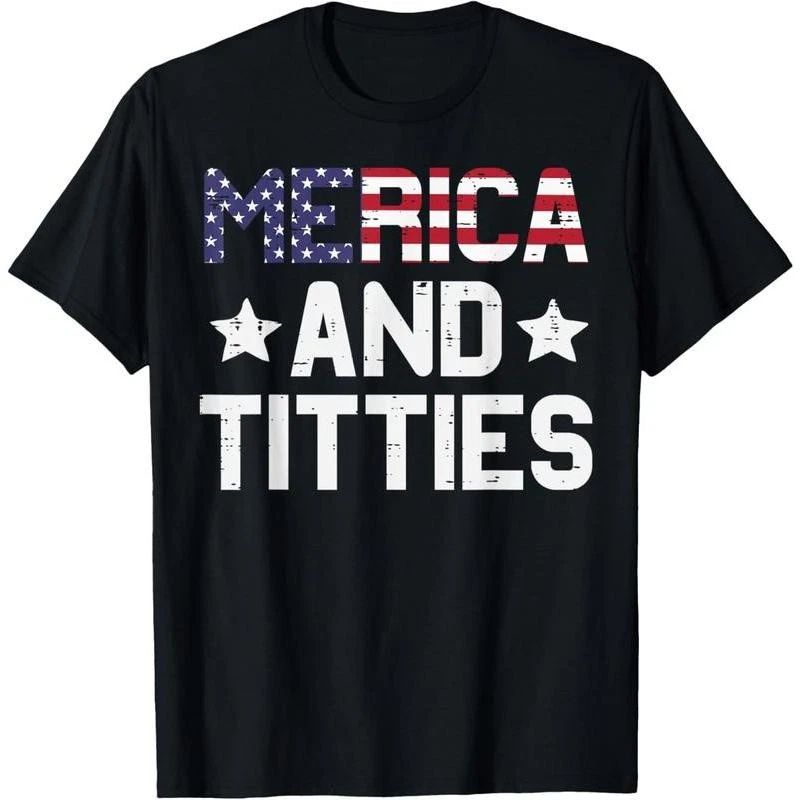Merica And Funny Patriotic Adult Humor Women Men T-Shirt