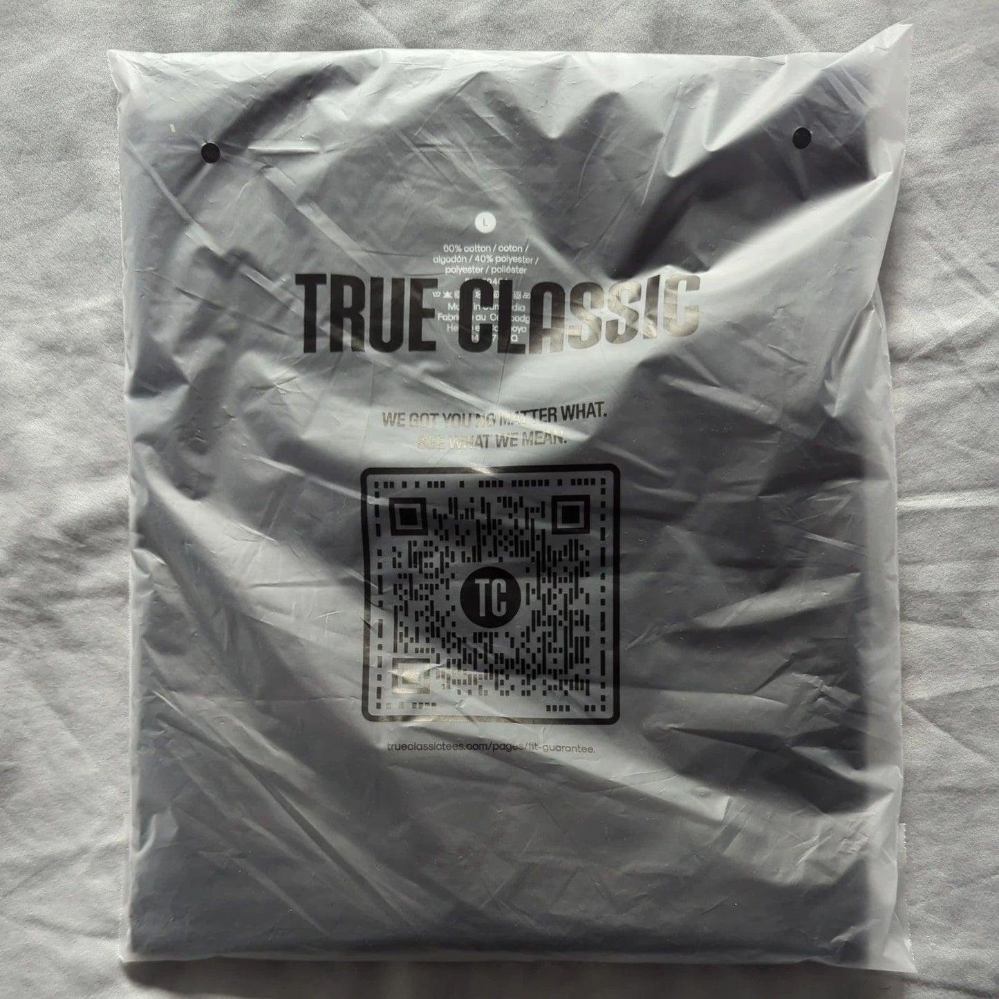 True Classic T Shirt Men's Premium Fitted Crew Neck Athletic Cut - Black - L