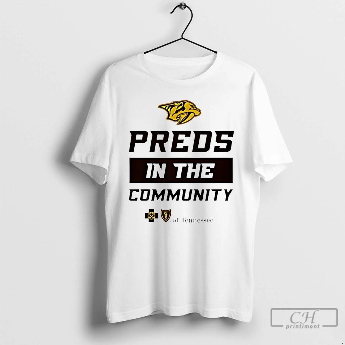 Classic Preds In The Community Nashville Predators Logo T Shirts
