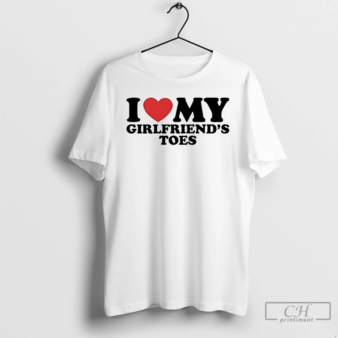 Classic I Love My Girlfriends Toes Red Heart T Shirts