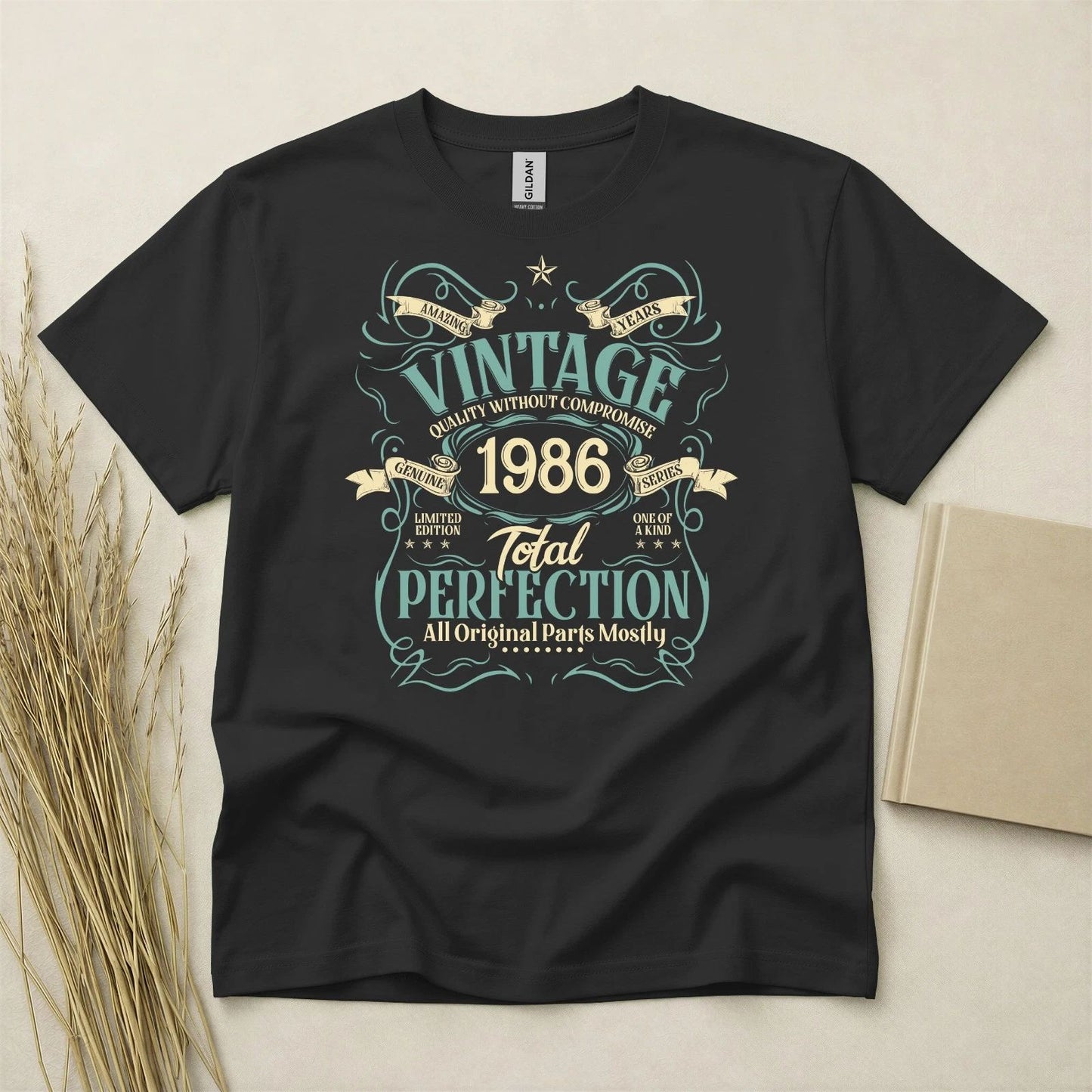 Vintage 1986 40th Birthday T Shirt Custom 40 Years Gift Gildan Heavy Cotton Top