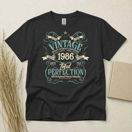 Vintage 1986 40th Birthday T Shirt Custom 40 Years Gift Gildan Heavy Cotton Top