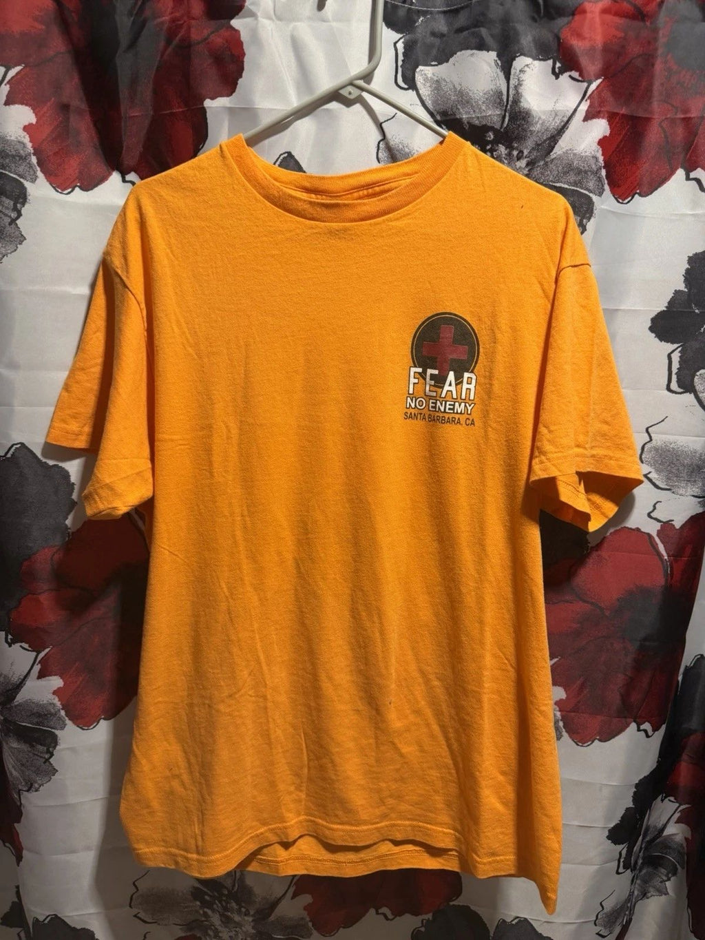Fear No Enemy Open Water T Shirt Large Delta Heavyweight Surf Faith Tee