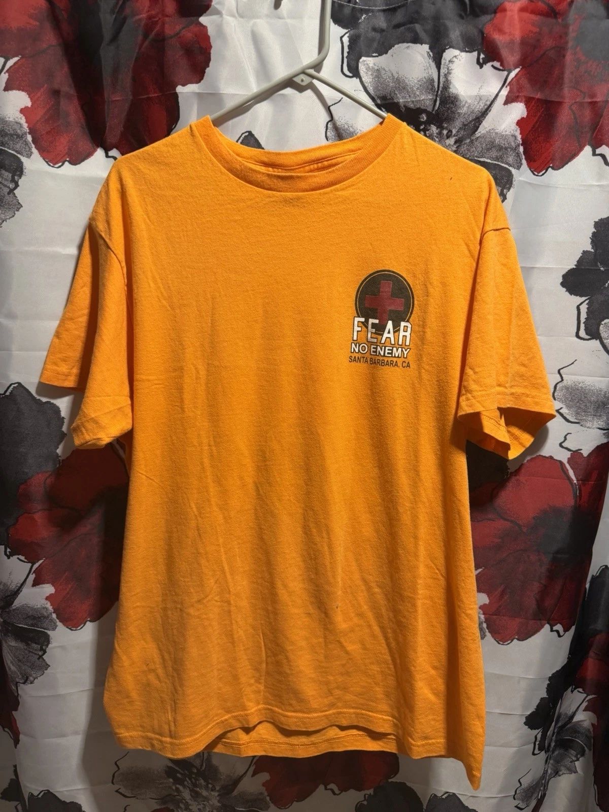 Fear No Enemy Open Water T Shirt Large Delta Heavyweight Surf Faith Tee