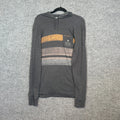 Vissla Shirt Mens Medium Gray Hooded Tshirt Long Sleeve Stretch Casual Surf