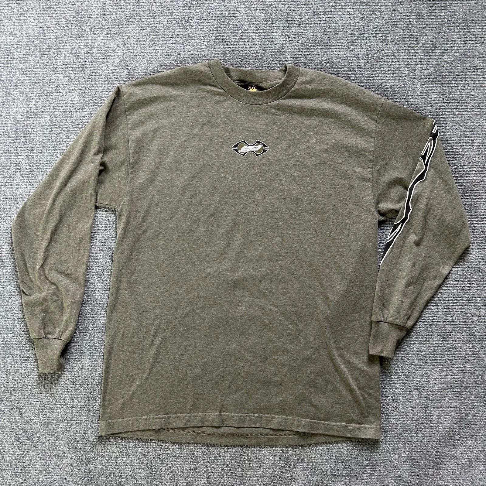 Year Of The Dragon Shirt Mens XL Olive Green Long Sleeve Graphic Dragons 2000s