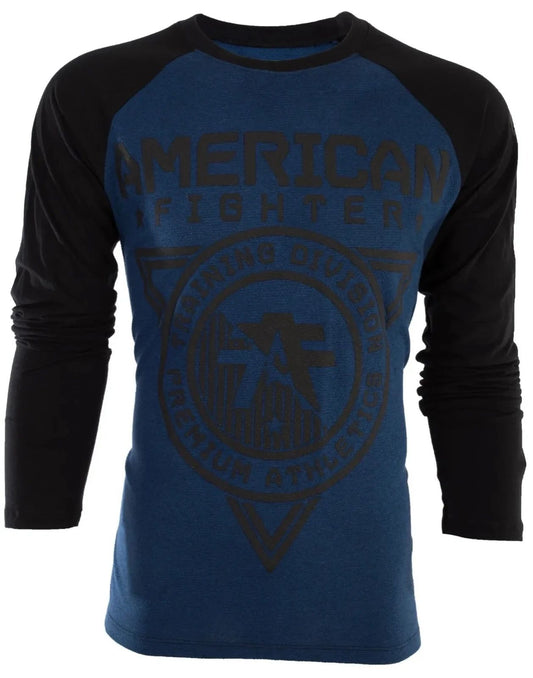 American Fighter Mens Long Sleeve Shirt HERZING Premium Athletic Black