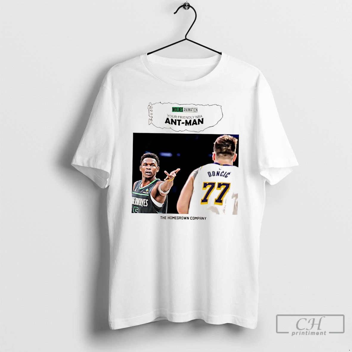 Classic Anthony Edwards Wolves Animation Your Friendly Nba Ant Man The Homegrown Company T Shirts