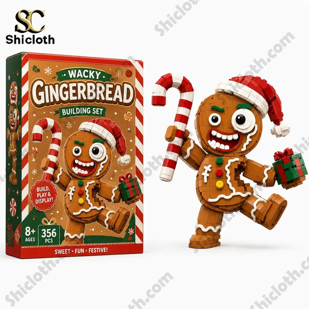 Wacky Gingerbread Building Brick Set