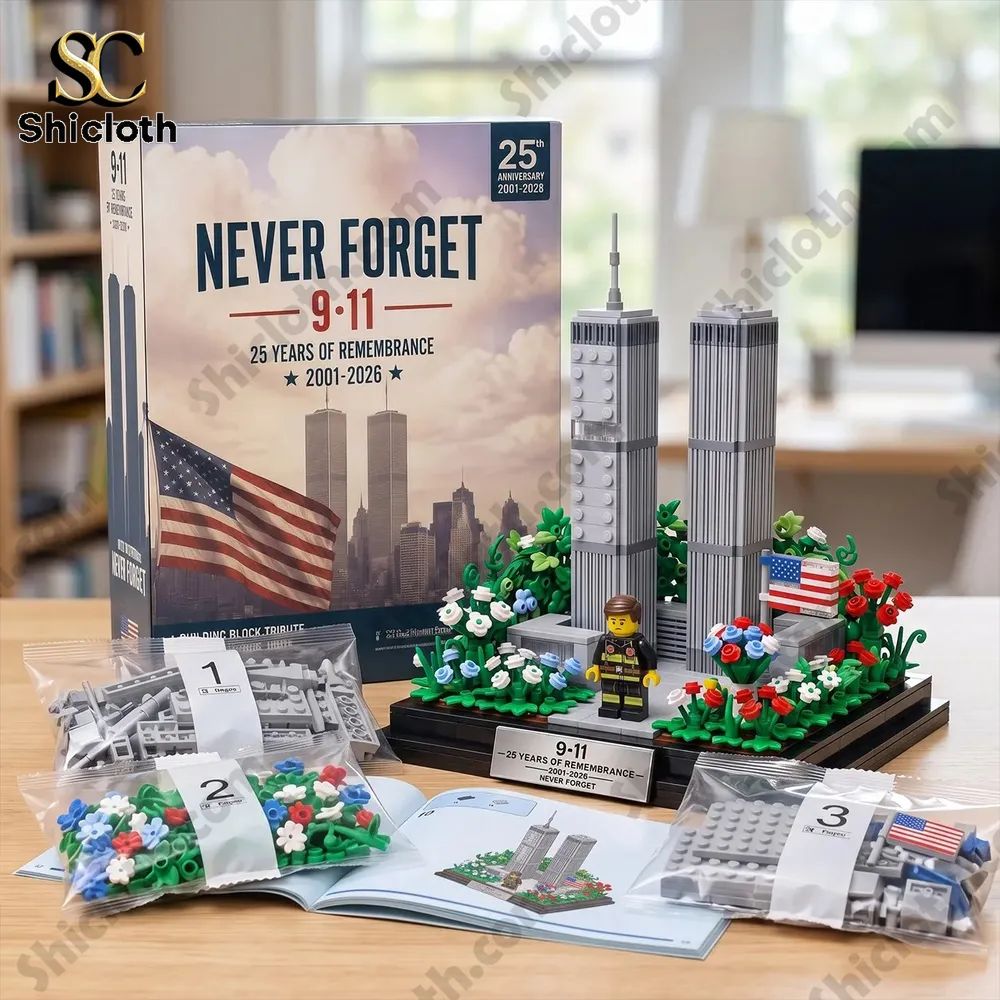 Never Forget 9-11 25 Years of Remembrance 2001-2026 Building Brick Sets