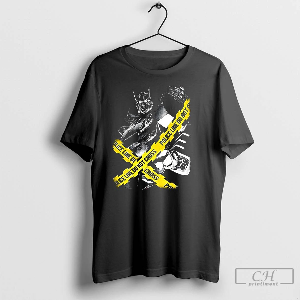 Classic Transformers Police Line Do Not Cross T Shirts