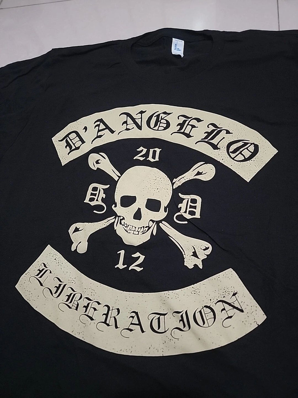 RARE! Official D'angelo Liberation Tour Concert Skull shirt "NOTE Size L or 2XL"