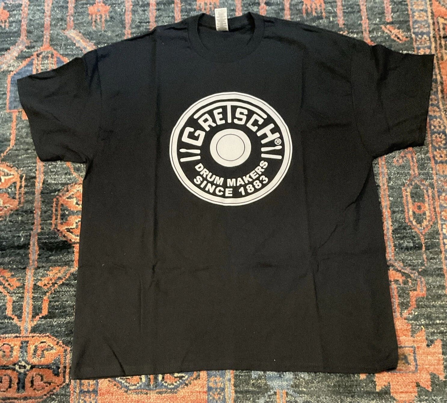 Gretsch Round Badge 100% Cotton T-Shirt, Black (XL)