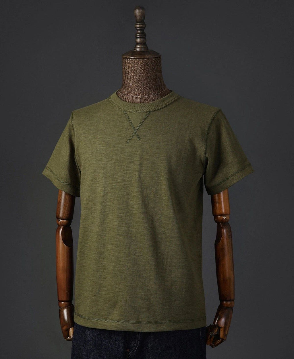 🇺🇸ship 10.5 oz US Cotton Tubular Gusset T-Shirt - Green XL Non Stock