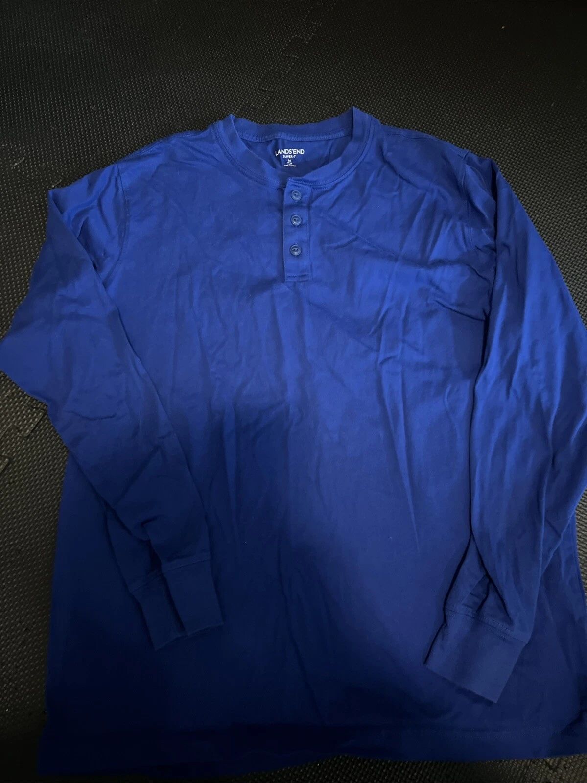 LANDS' END Super T Long Sleeve 100% Cotton T-Shirt size M