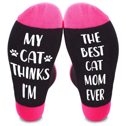 ZYQFN Best Cat Mom Ever Socks - Perfect Cat Lovers Gifts for Women, Fun and C...