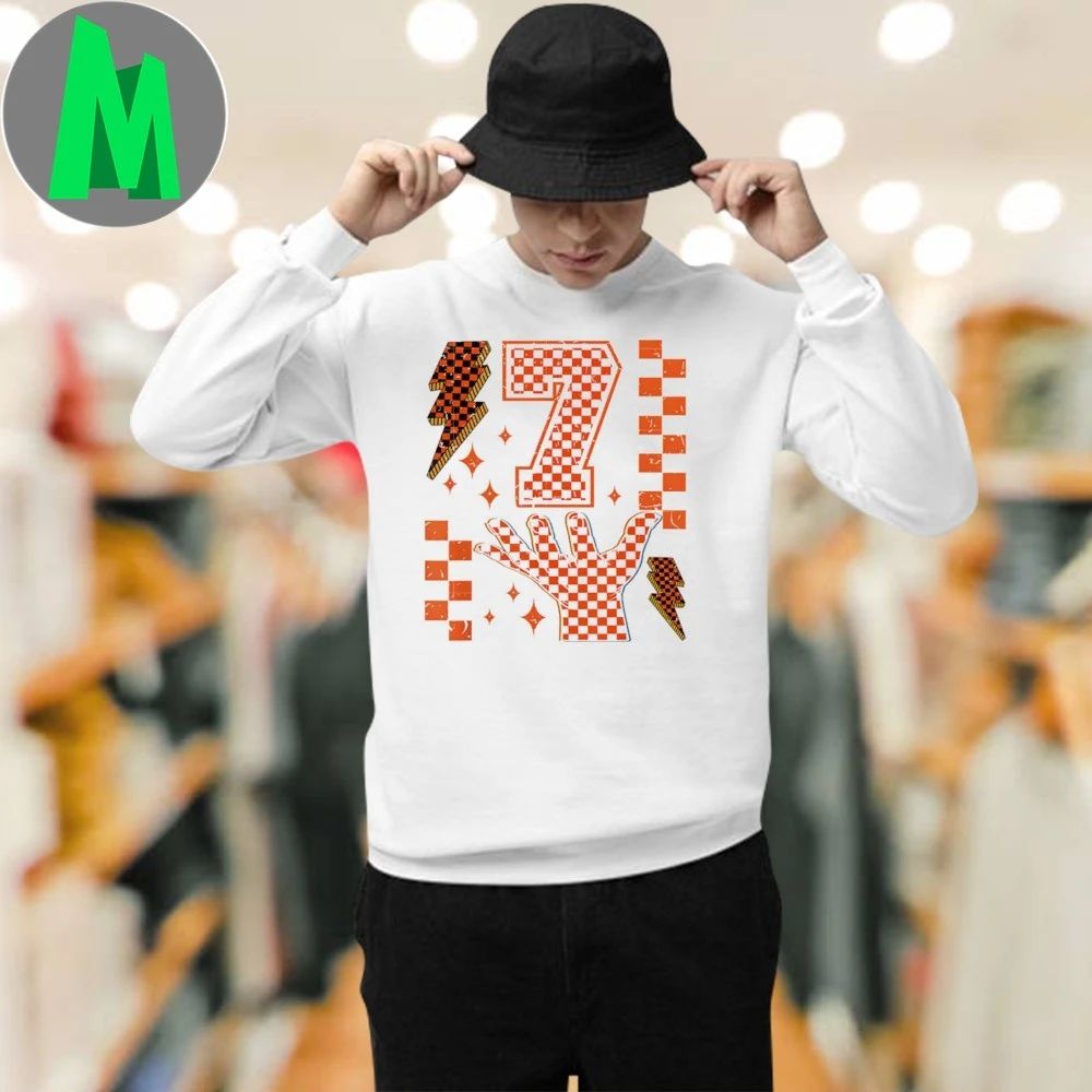 Number 7 Matching 67 Meme Checkered Halloween Shirt