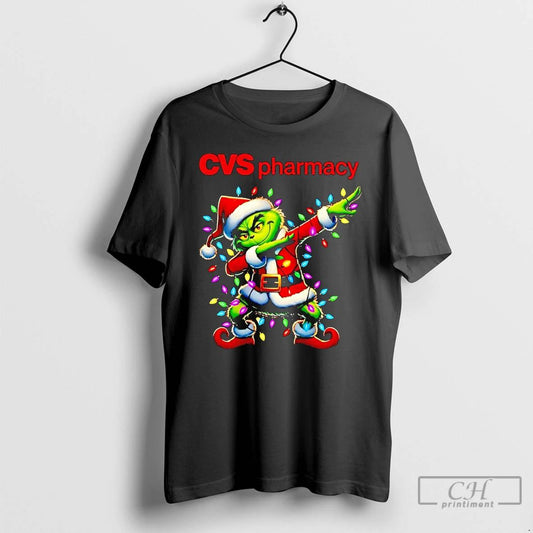 Classic Santa Grinch Dabbing Cvs Pharmacy Christmas Light T Shirts