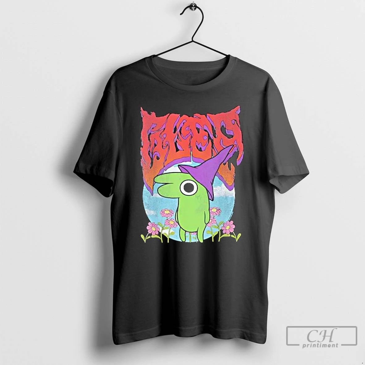 Premium Smiling Friends Glep Vintage Heavy Metal Flowers Cartoon T Shirts