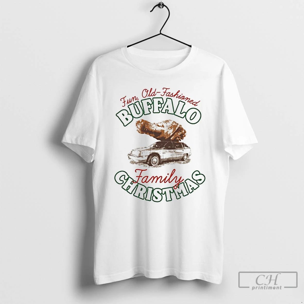 Classic Buffalo Family Christmas Fun Old Fashioned T Shirts