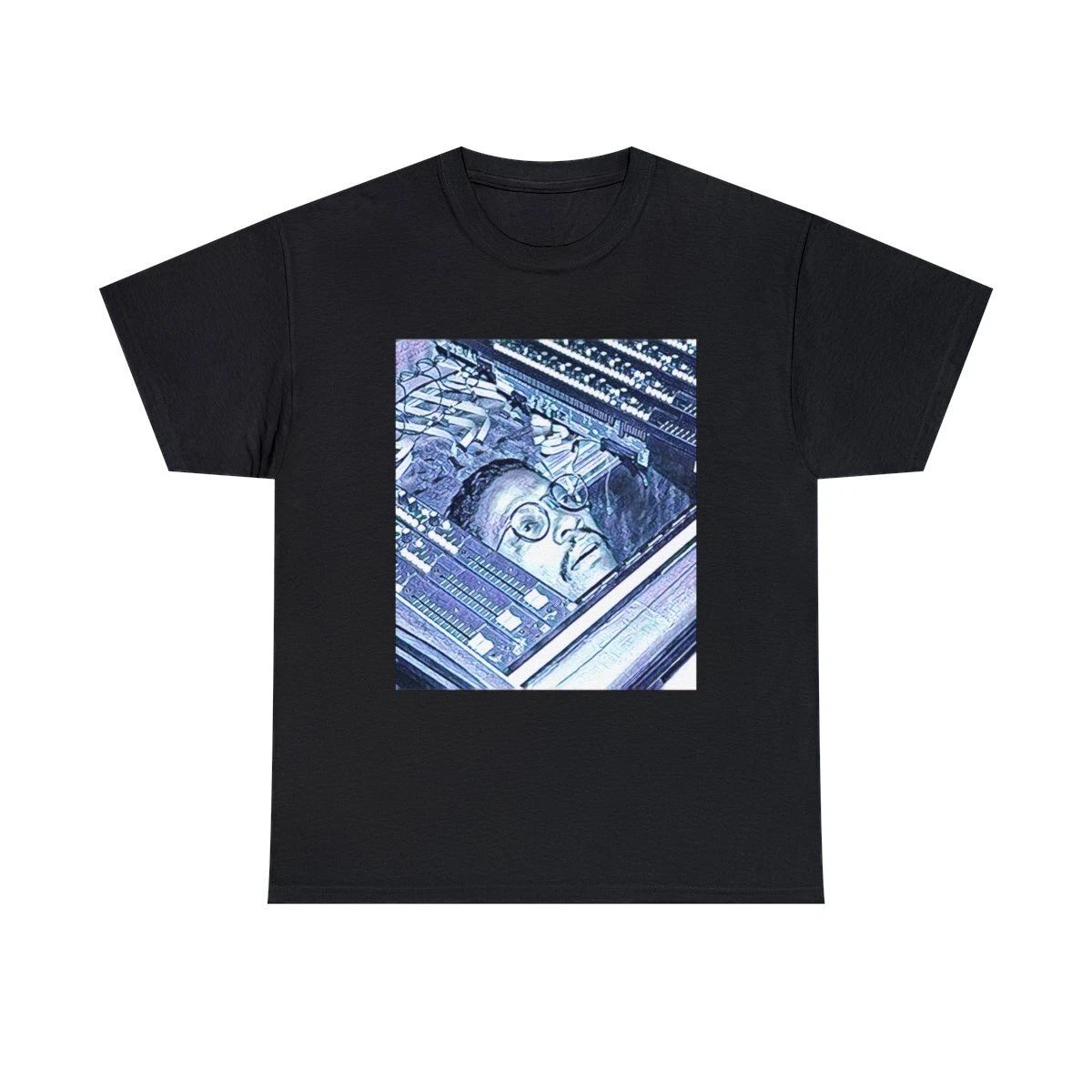 Herbie Hancock Graphic Print Blue Jazz Art Unisex Heavy Cotton T-Shirt