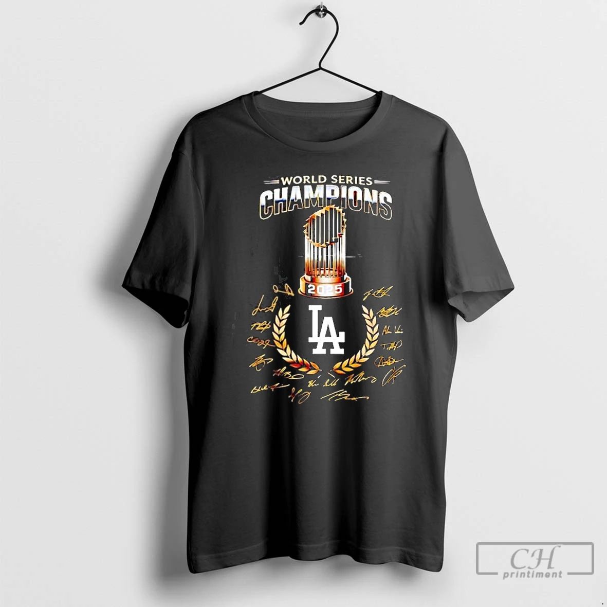 Classic Los Angeles Dodgers World Series Champions 2025 Signatures Long Sleve T Shirts
