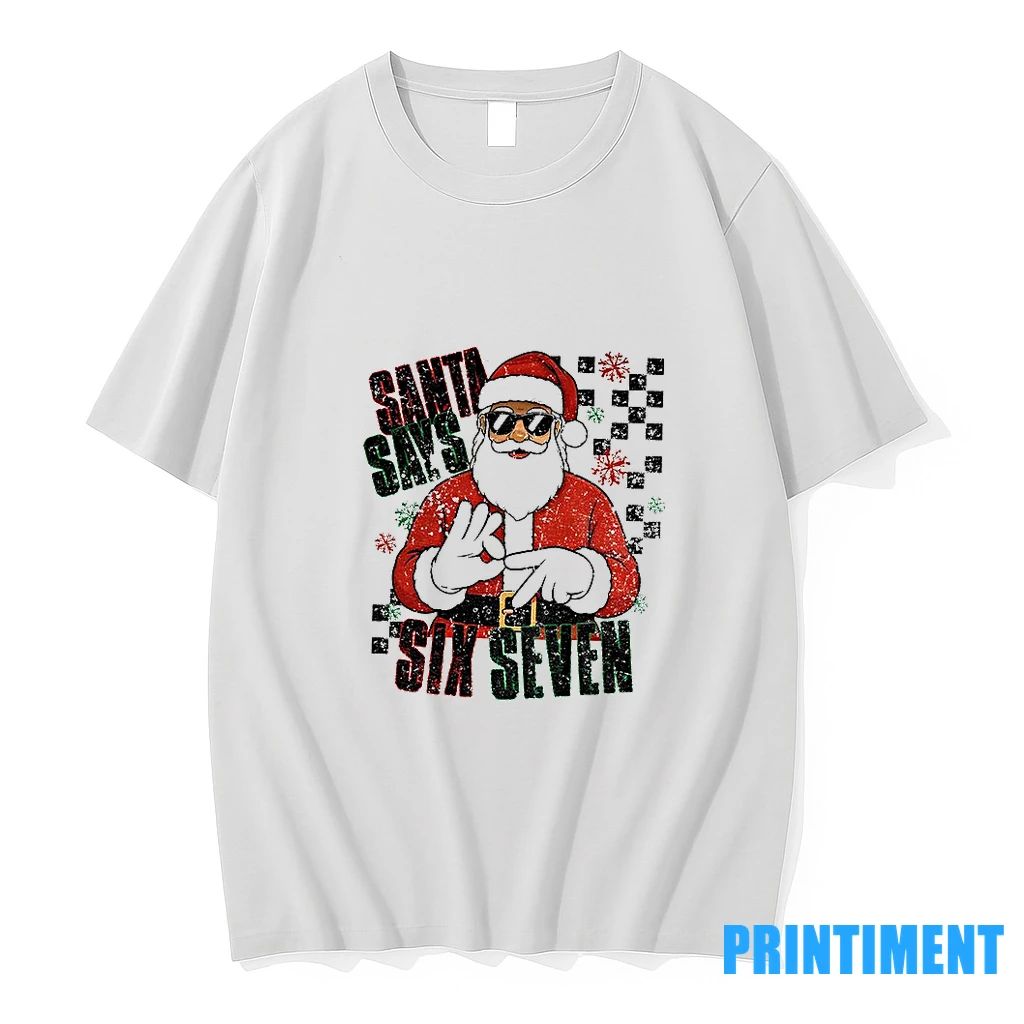Funny Santa Christmas Santa Says Six Seven Hip Hop Tshirts Sweater