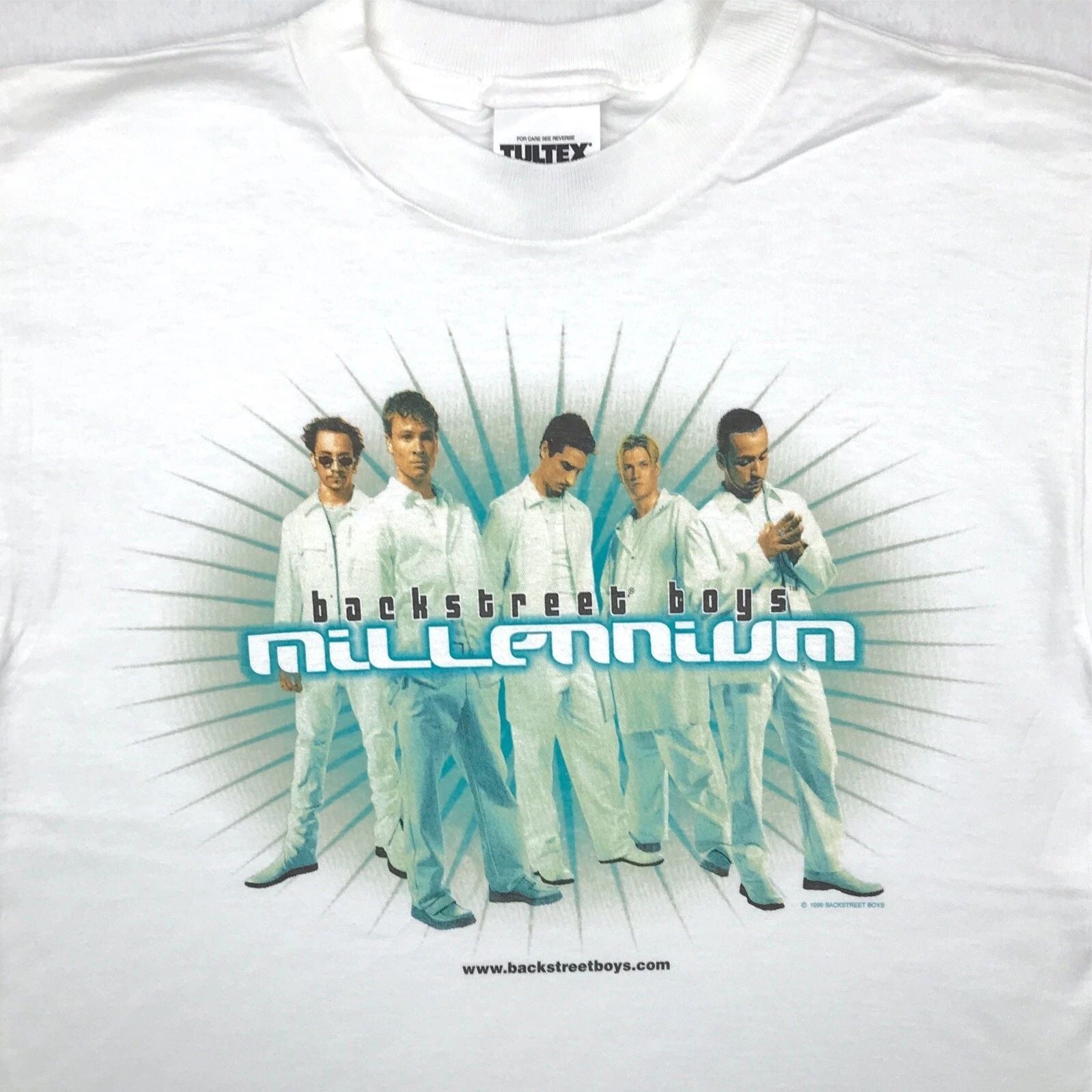 vintage 90s BACKSTREET BOYS MILLENNIUM CONCERT T-Shirt S rock pop boy band