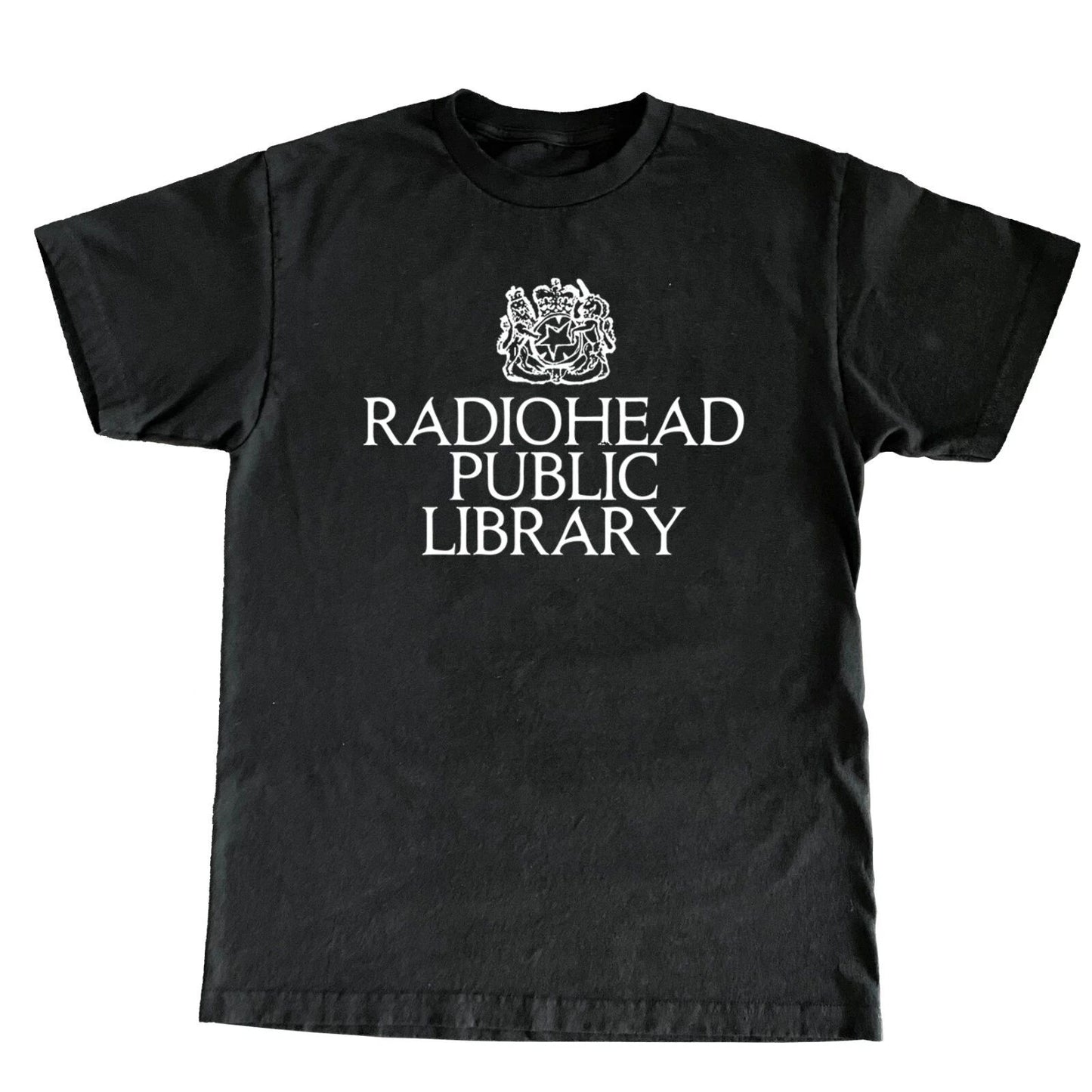 Radiohead public library shirt screen printed y2kbandtees