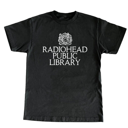 Radiohead public library shirt screen printed y2kbandtees