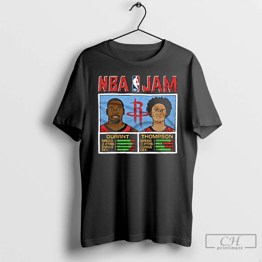 Classic Nba Jam Rockets Durant And Thompson Long Sleve T Shirts