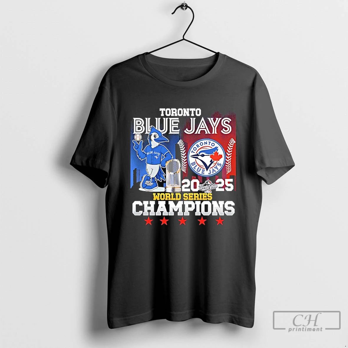 Classic Toronto Blue Jays 2025 World Series Champions Mascot Trophies T Shirts