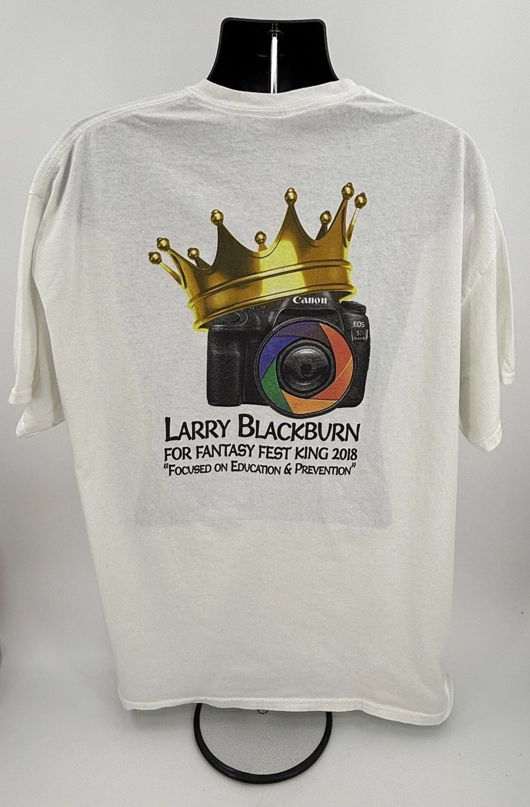 Key West Larry Blackburn for Fantasy Fest King 2018 Tee Shirt White Men’s XXL￼