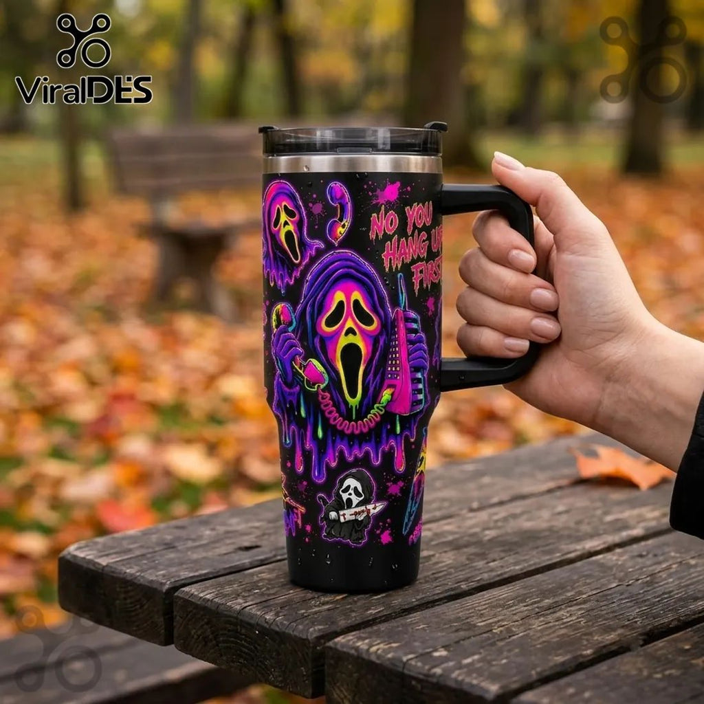 Scream Ghostface Neon 40oz Stanley Tumbler