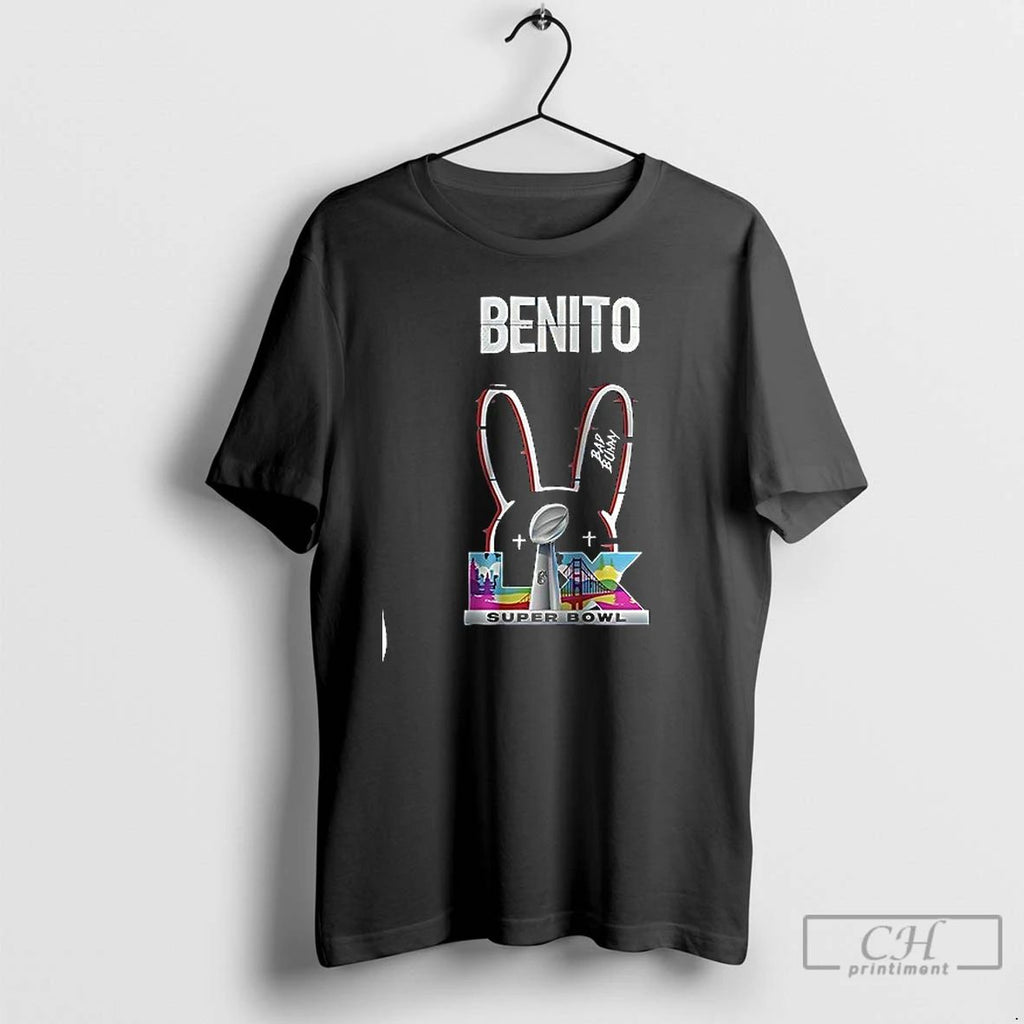 Premium Detroit Lions X Bad Bunny Benito Football Mascot Signature T Shirts