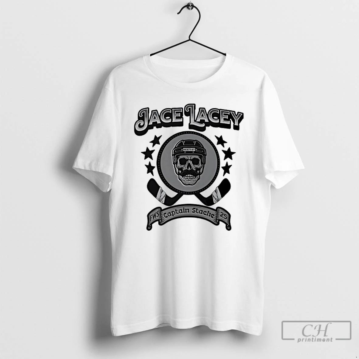 Classic Jace Lacey Hockey Player Buckets Off Captain Stache 2025 T Shirts