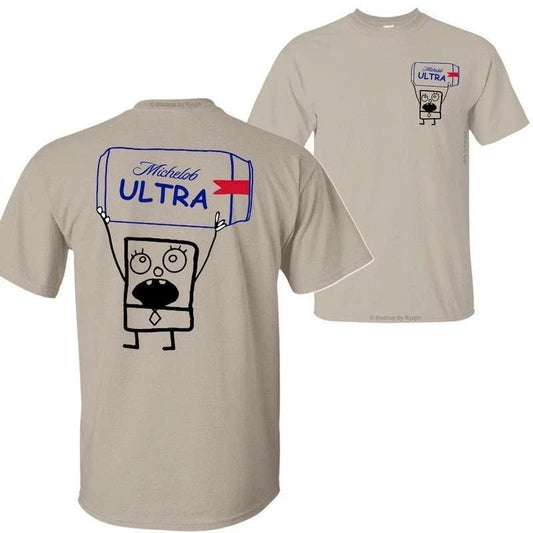 Michelob Ultra Beer Doodlebob Tshirt , Doodlebob Shirt Michelob Ultra Beer Shirt