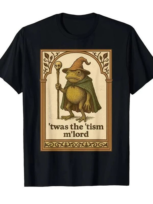 Men's Funny Wizard Frog Autism Consciousness T-shirt
