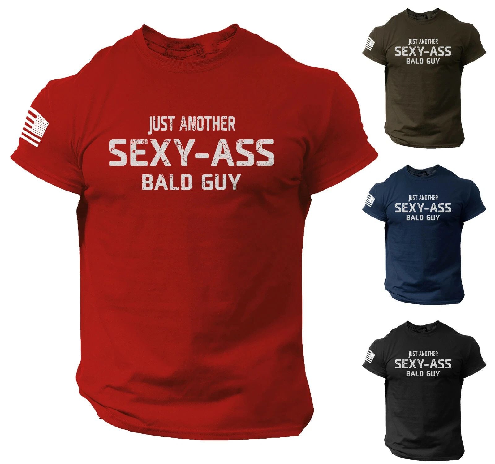 Funny Just Another Sexy Bald Guy T Shirt Grandpa Dad Joke Humor
