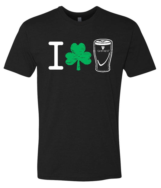 *NEW* Guinness Beer T-Shirt - I "Shamrock" Guinness